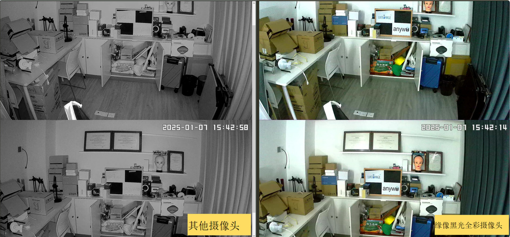 黑光全彩夜视对比